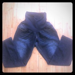 Indigo Blue Full Panel Bootcut Maternity Jeans